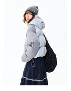 Colorblock Star Puffer Jacket   OL2027