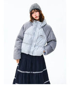 Colorblock Star Puffer Jacket   OL2027