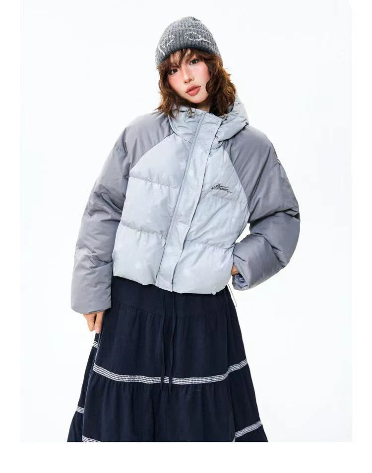 Colorblock Star Puffer Jacket   OL2027