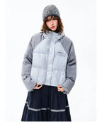 Colorblock Star Puffer Jacket   OL2027