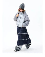 Colorblock Star Puffer Jacket   OL2027