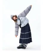 Colorblock Star Puffer Jacket   OL2027