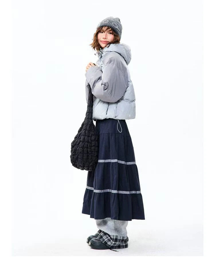 Colorblock Star Puffer Jacket   OL2027