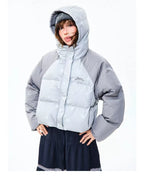 Colorblock Star Puffer Jacket   OL2027