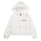 Star Print Faux Fur Hooded Puffer Jacket   OL2029