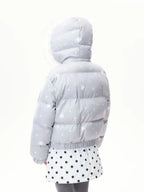 Star Print Faux Fur Hooded Puffer Jacket   OL2029