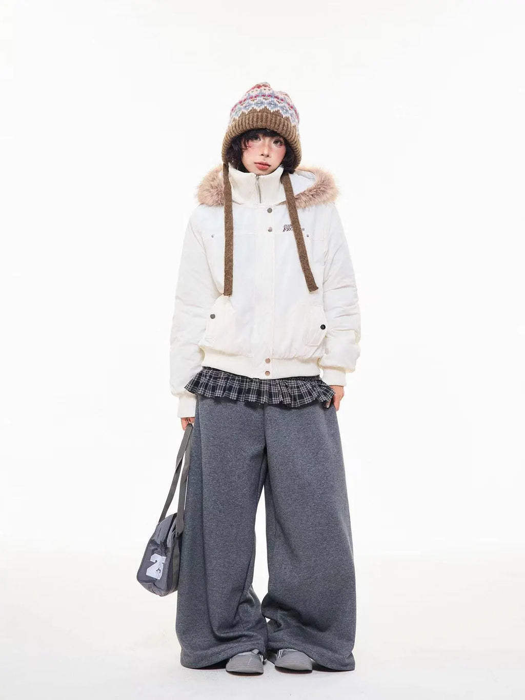 Vintage Fur Collar Hooded Padded Jacket   OL2044