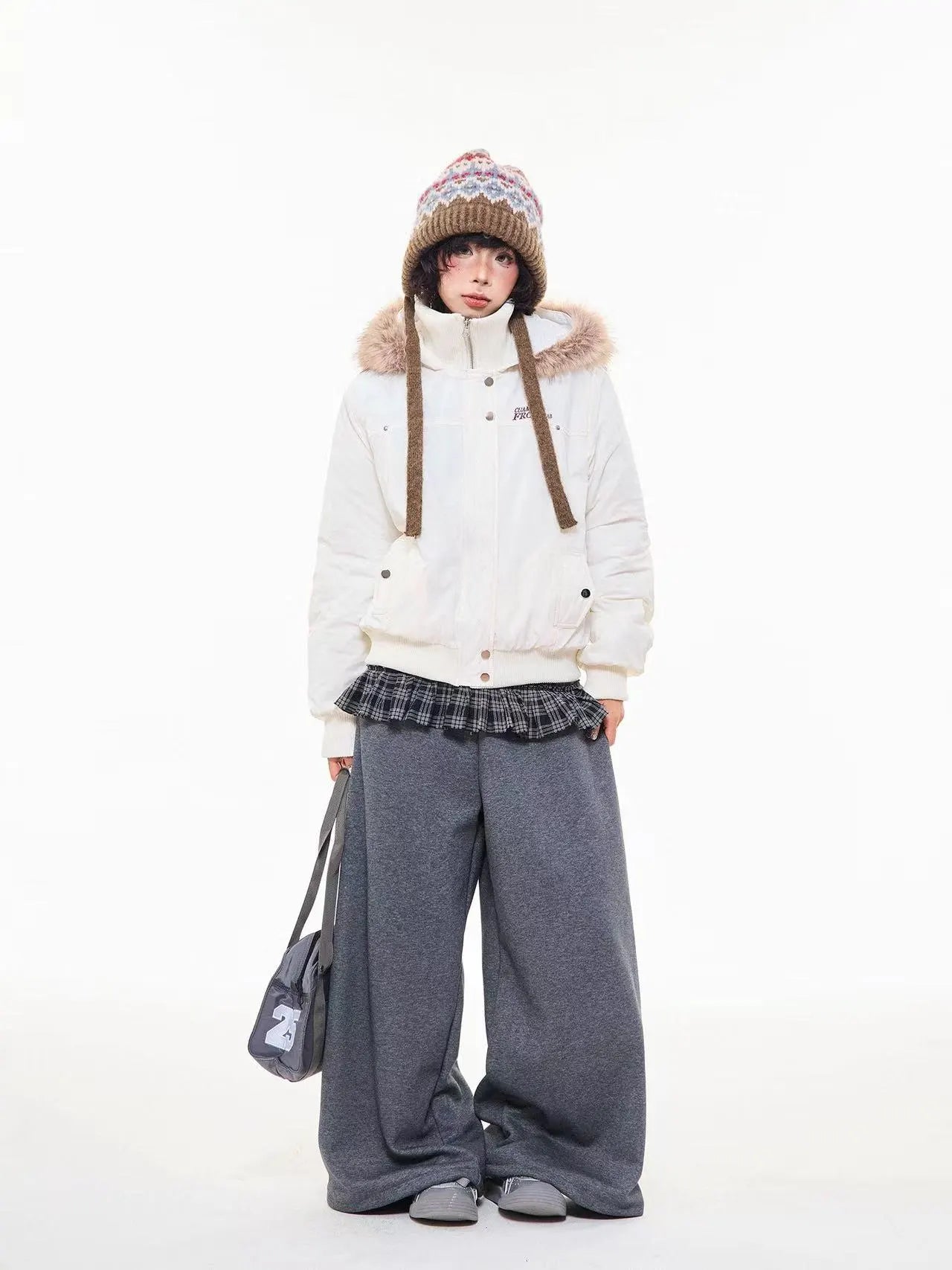 Vintage Fur Collar Hooded Padded Jacket   OL2044