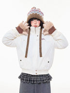 Vintage Fur Collar Hooded Padded Jacket   OL2044