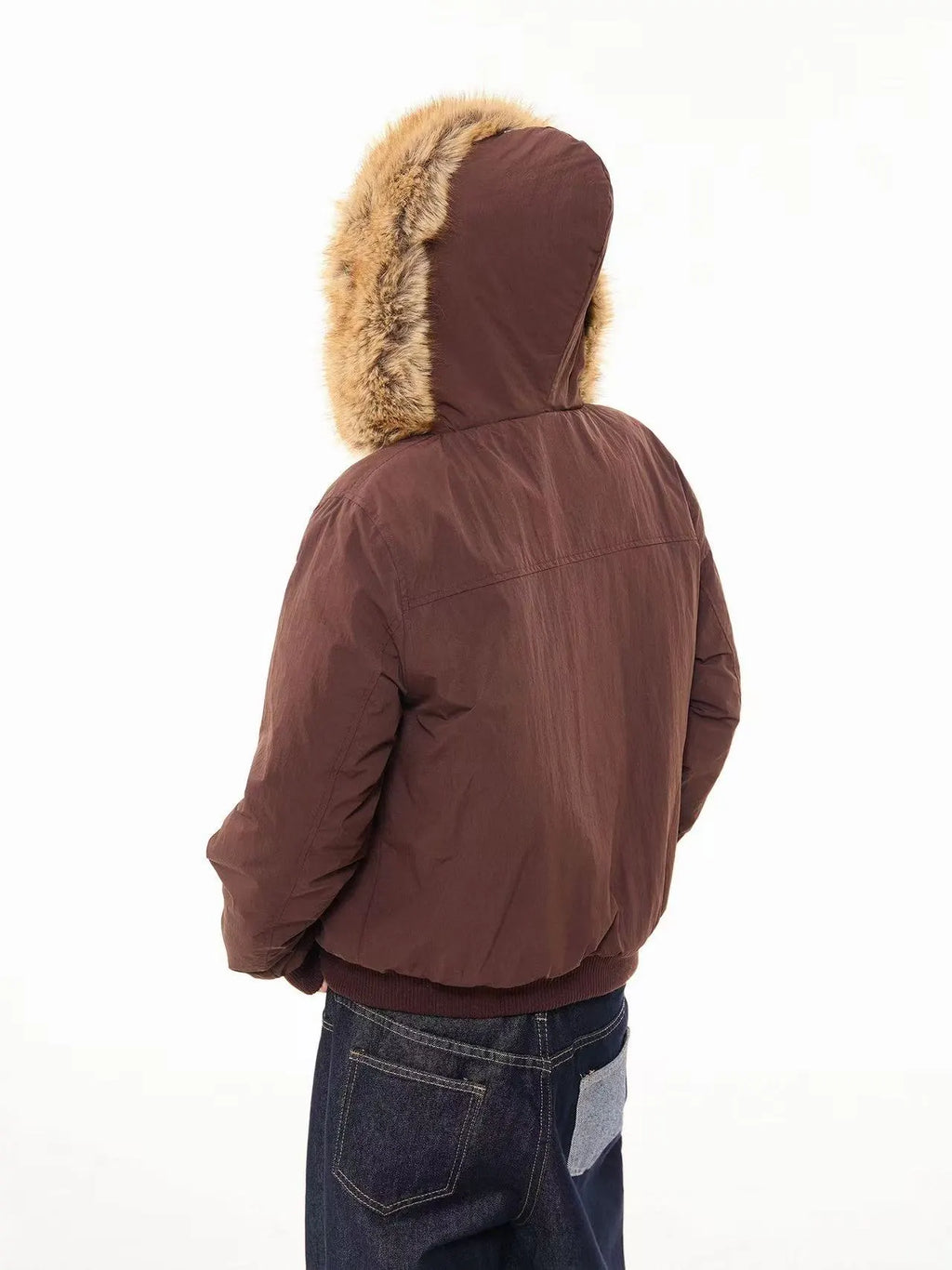 Vintage Fur Collar Hooded Padded Jacket   OL2044