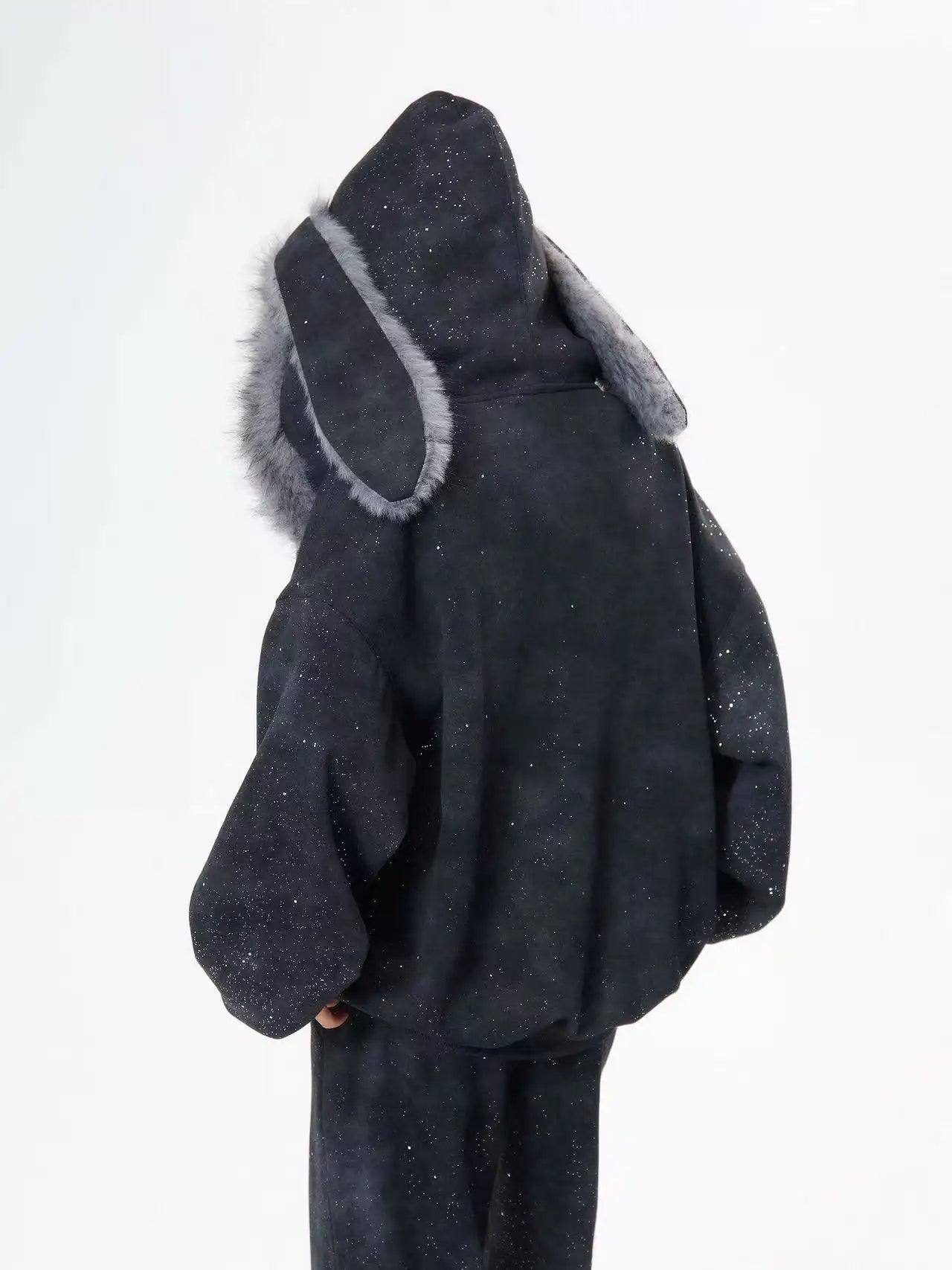 Starry Rabbit Ear Fleece Sweatshirt   OL2048