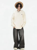 Vintage Cable Knit Relaxed Sweater   OL2050