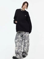 Vintage Cable Knit Relaxed Sweater   OL2050