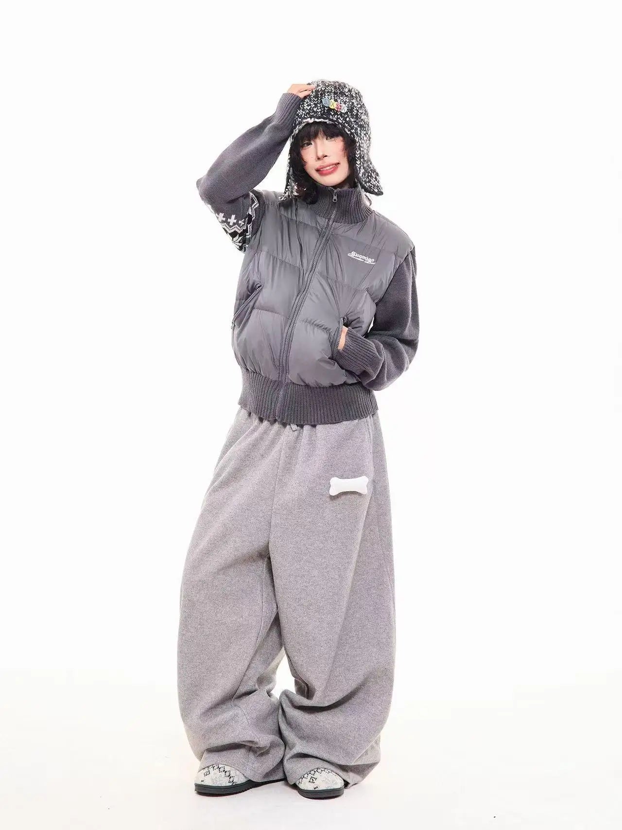 Vintage Panel Puffer Jacket   OL2058