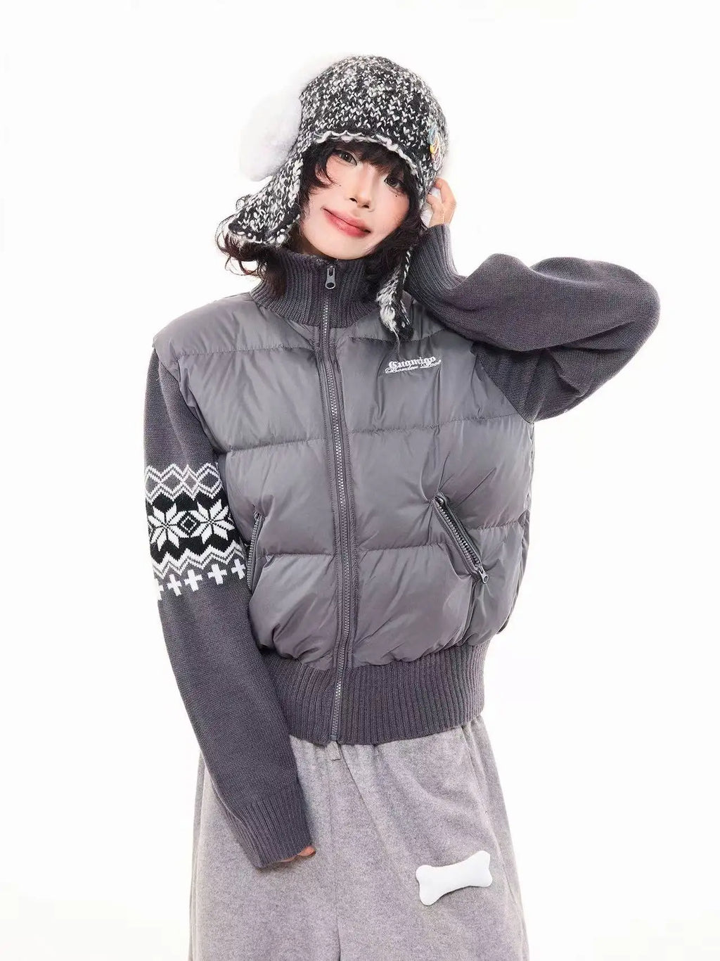 Vintage Panel Puffer Jacket   oliviora