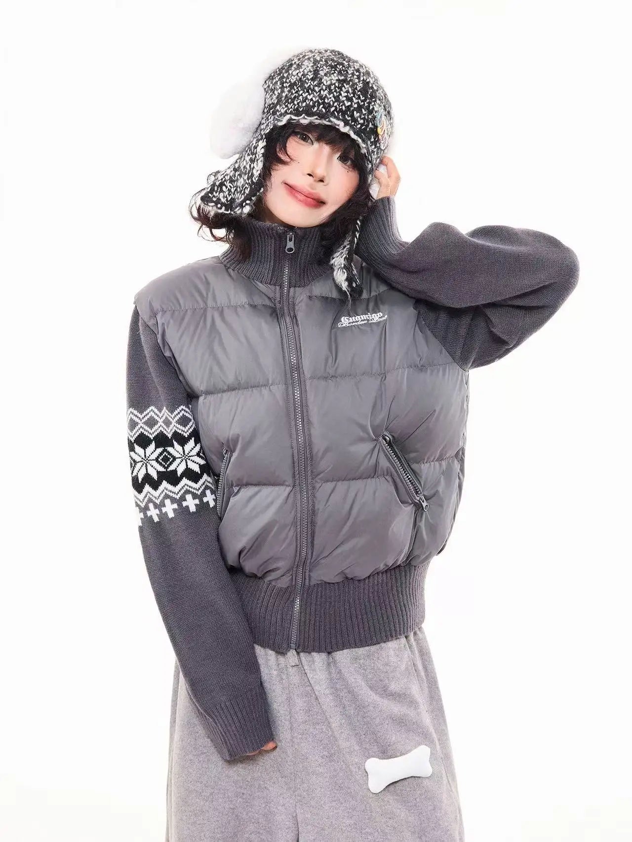 Vintage Panel Puffer Jacket   oliviora