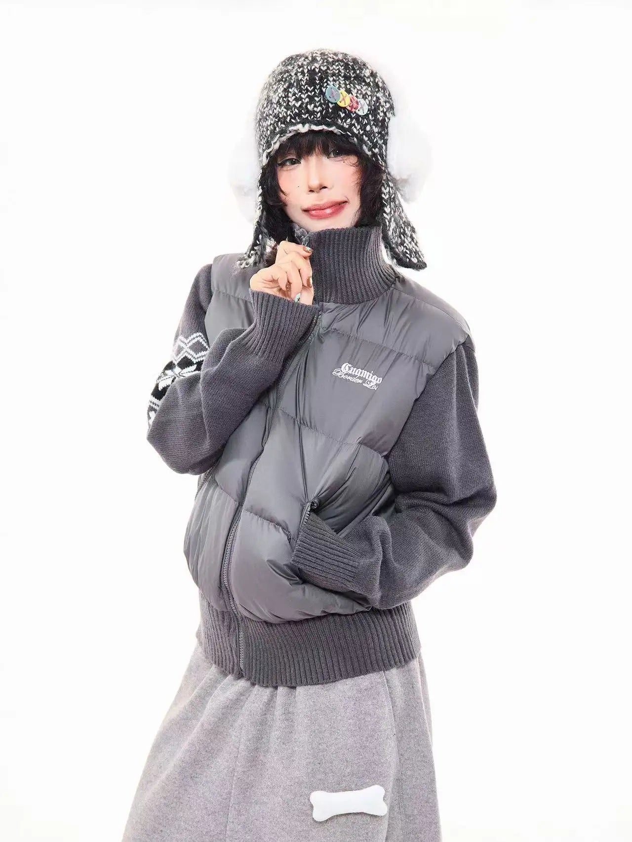 Vintage Panel Puffer Jacket   OL2058