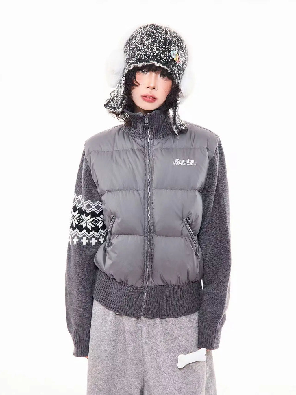 Vintage Panel Puffer Jacket   OL2058