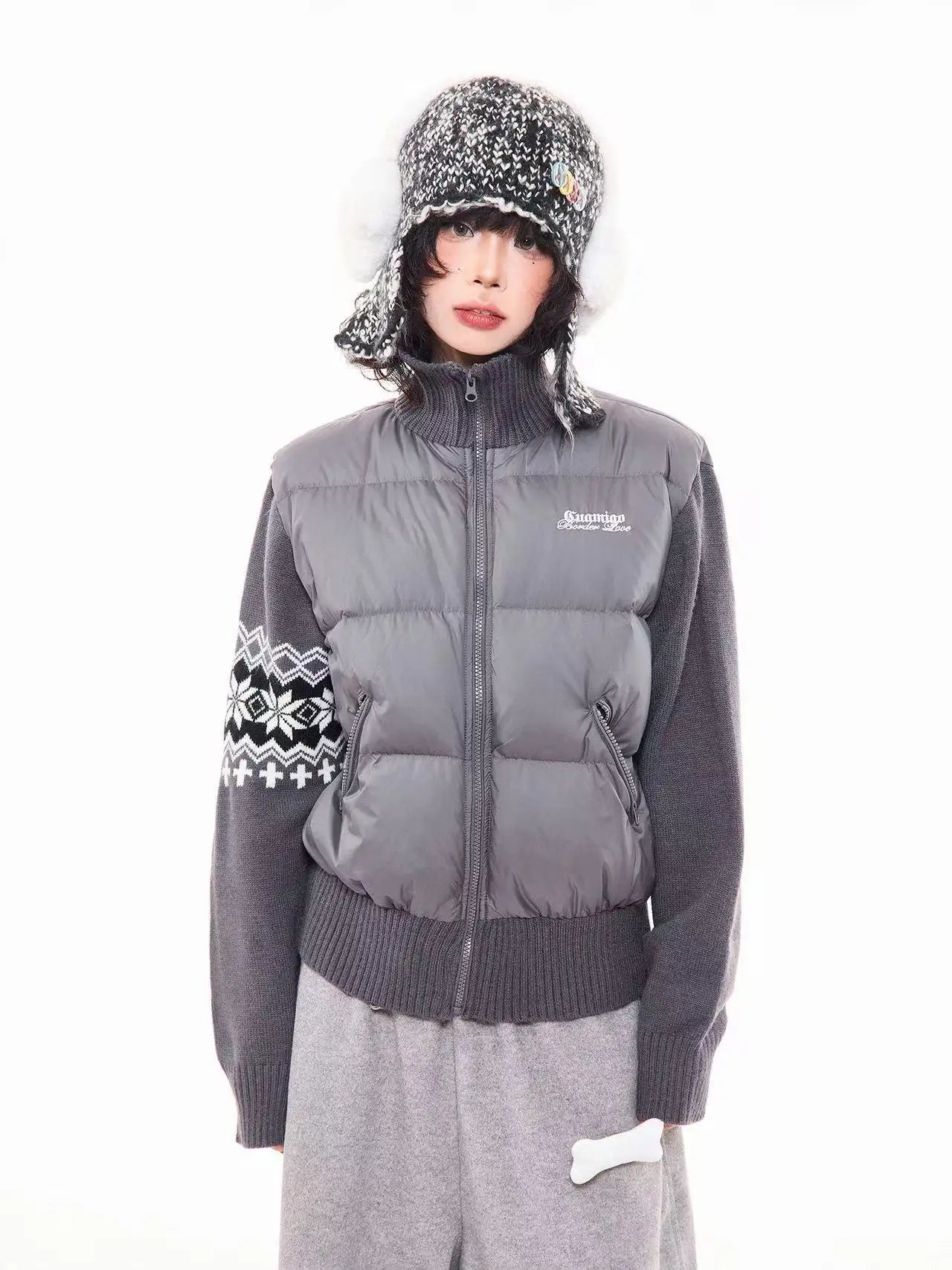 Vintage Panel Puffer Jacket   OL2058