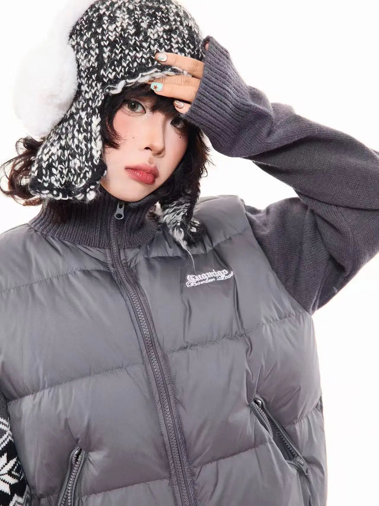 Vintage Panel Puffer Jacket   OL2058