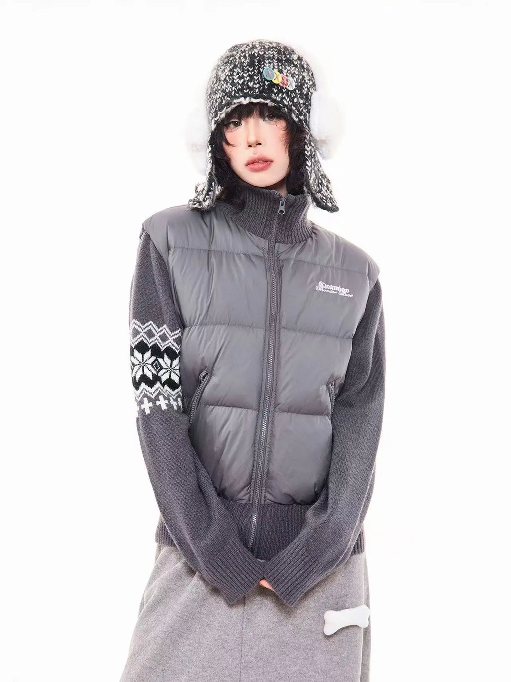 Vintage Panel Puffer Jacket   OL2058