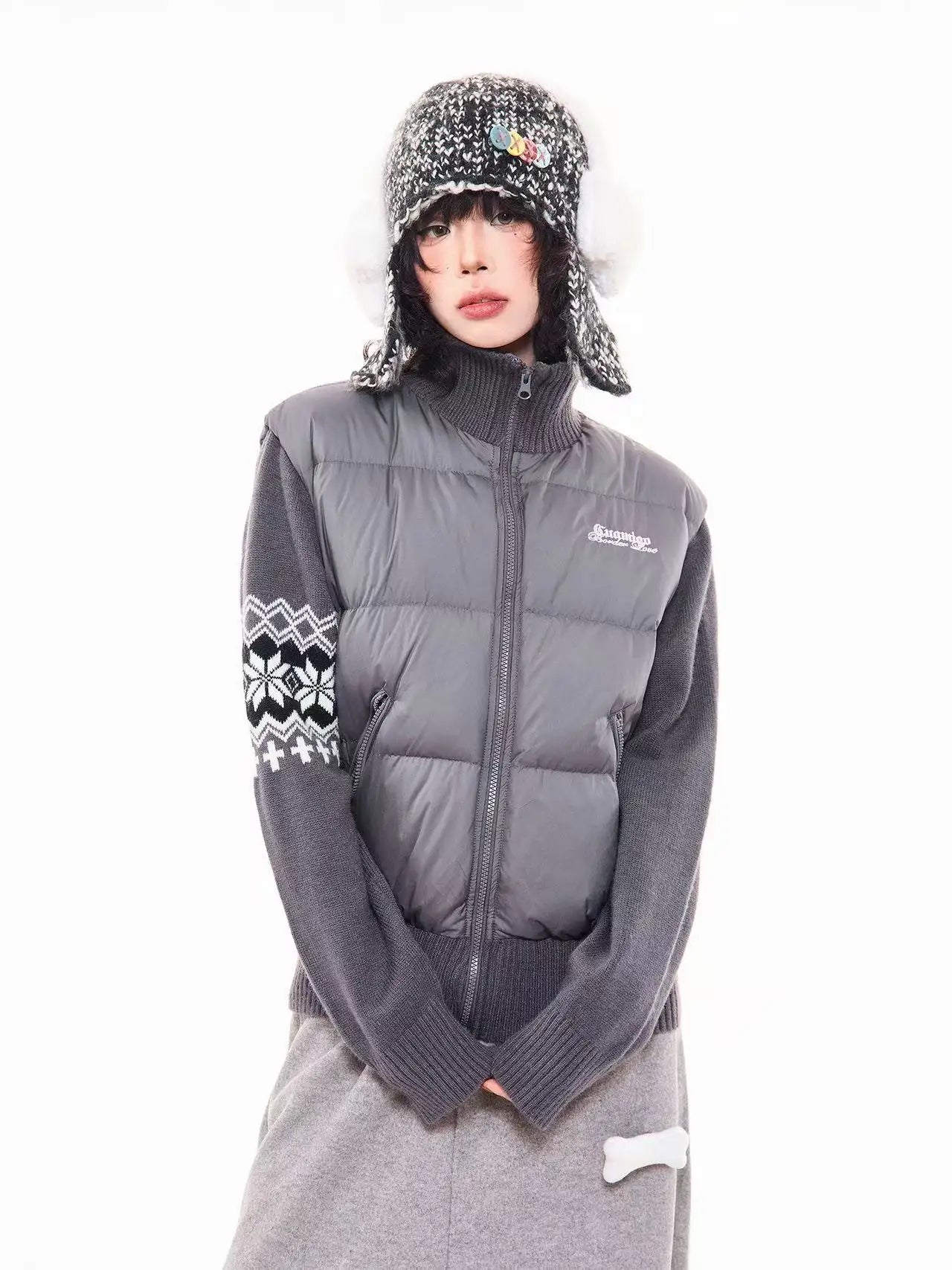 Vintage Panel Puffer Jacket   OL2058