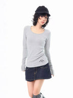 Slim Fit Long Sleeve Base Top   oliviora