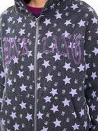 All Over Star Print Hoodie Jacket  OL2065