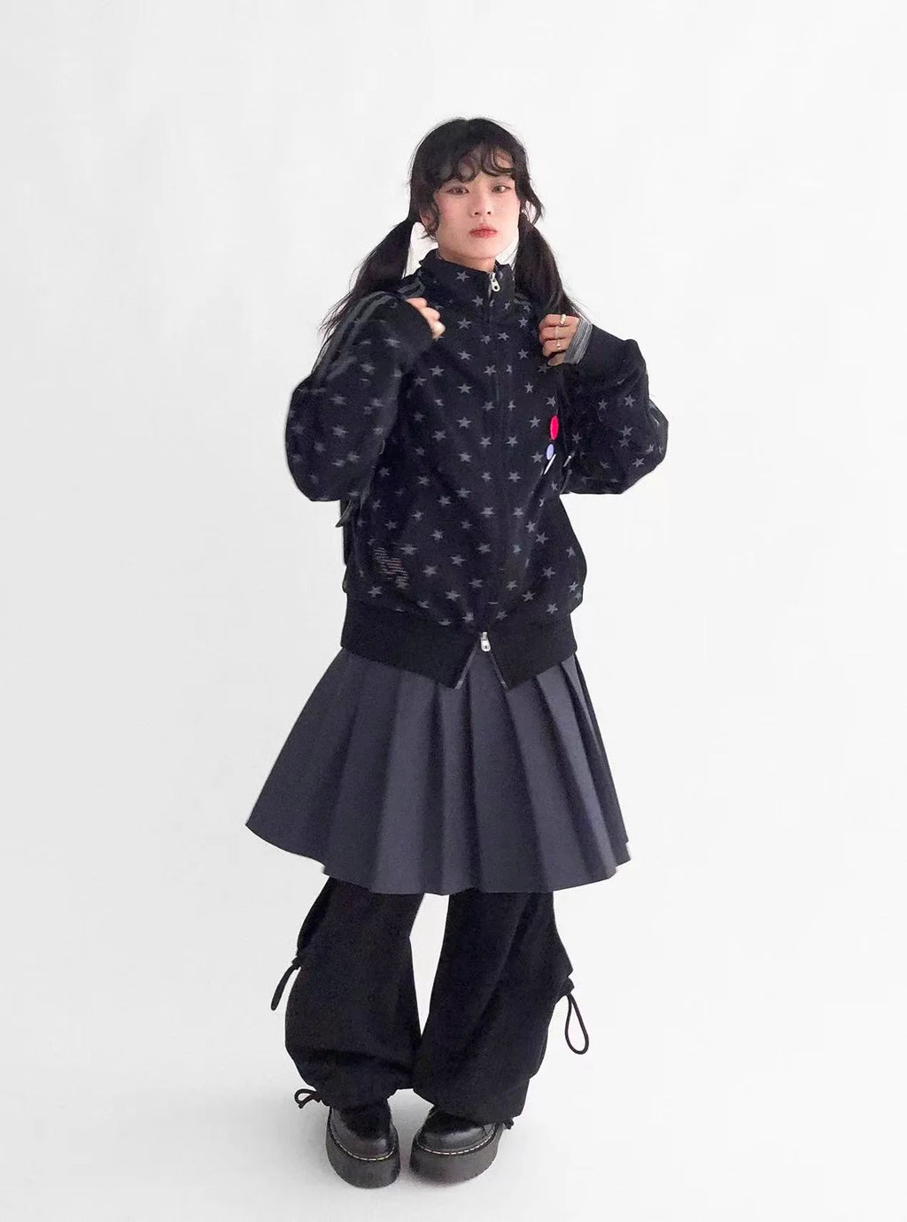 Fragment Star High Neck Relaxed Sweatshirt OL2072