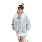 Star Faux Fur Hooded Padded Jacket   oliviroa オリヴィオラ