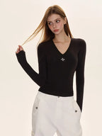 Printed Slim Fit Crewneck Long Sleeve Top   OL2075