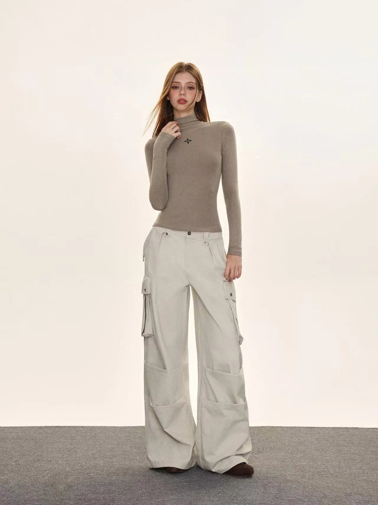 Printed Slim Fit Crewneck Long Sleeve Top   OL2075