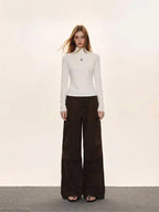 Printed Slim Fit Crewneck Long Sleeve Top   OL2075