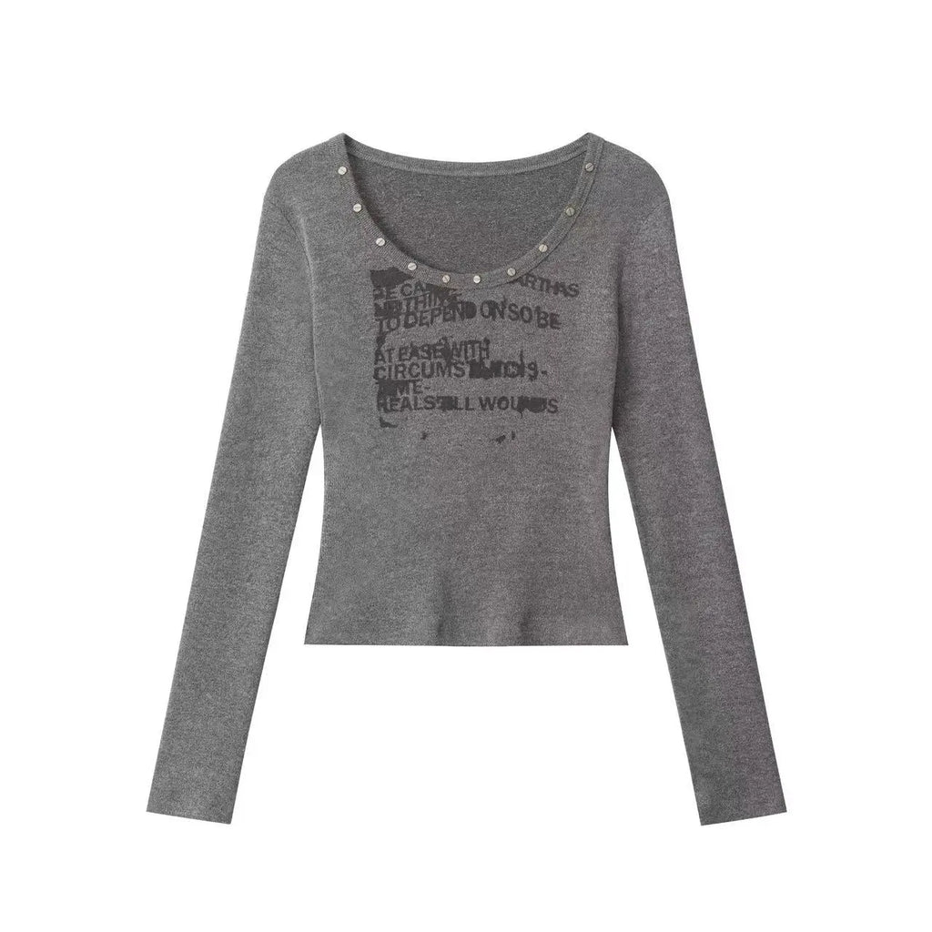 Vintage Slim Fit Long Sleeve T Shirt   OL2076