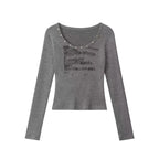 Vintage Slim Fit Long Sleeve T Shirt   OL2076