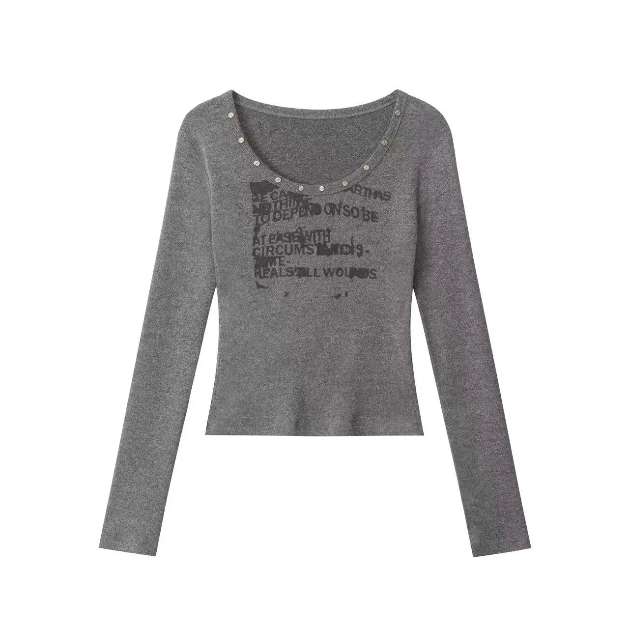 Vintage Slim Fit Long Sleeve T Shirt   OL2076