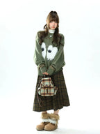 Sheep Jacquard Oversized Sweater   OL2079