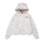 Bear Ear Faux Fur Collar Padded Jacket   OL2082