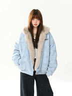 Bear Ear Faux Fur Collar Padded Jacket   oliviroa オリヴィオラ