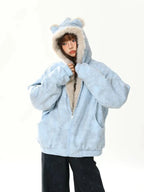 Bear Ear Faux Fur Collar Padded Jacket   oliviroa オリヴィオラ