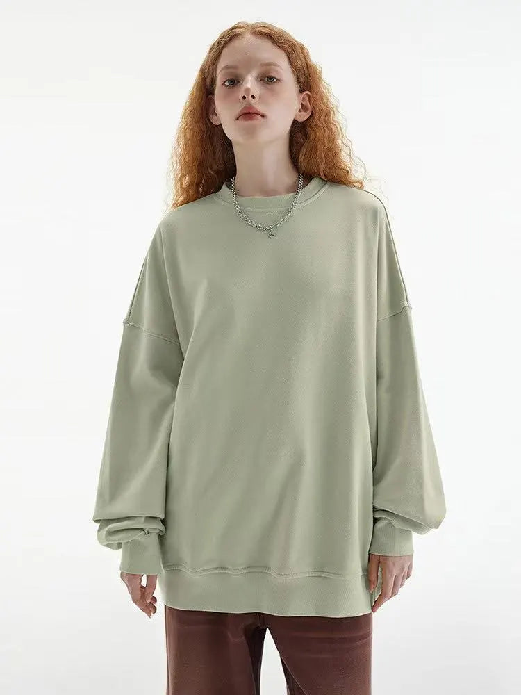 Relaxed Fit Essential Crewneck Sweatshirt   OL2086