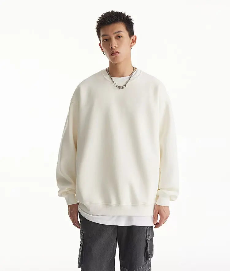 Relaxed Fit Essential Crewneck Sweatshirt   OL2086