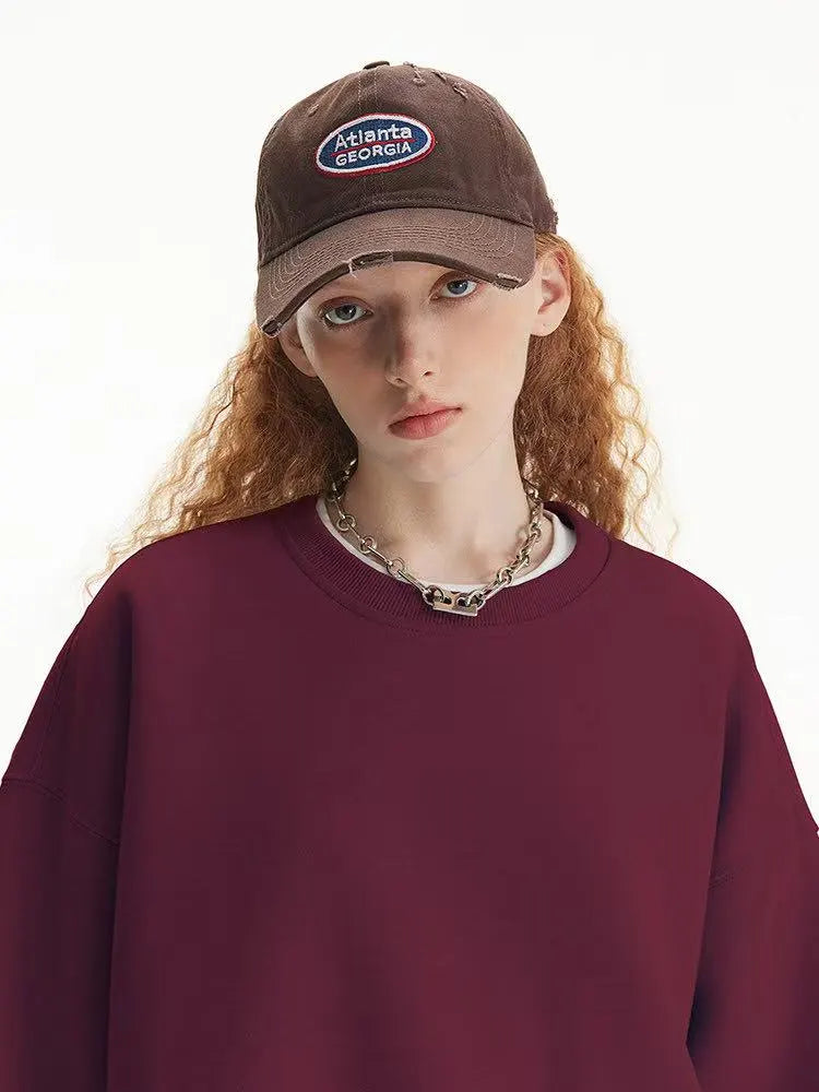 Relaxed Fit Essential Crewneck Sweatshirt   OL2086