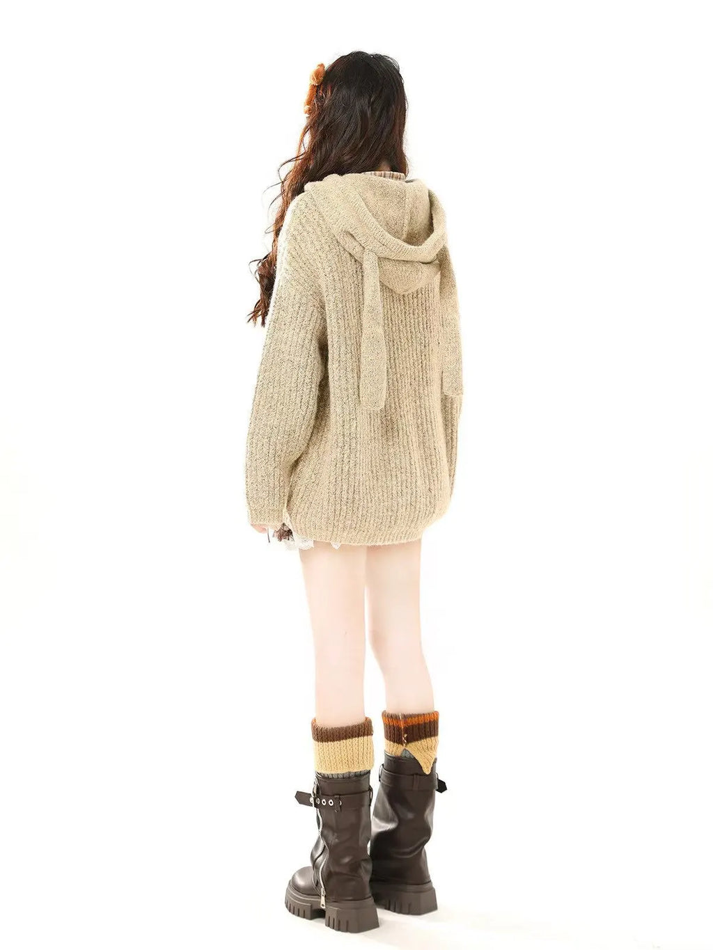 Vintage Toggle Button Relaxed Knit Cardigan   OL2088