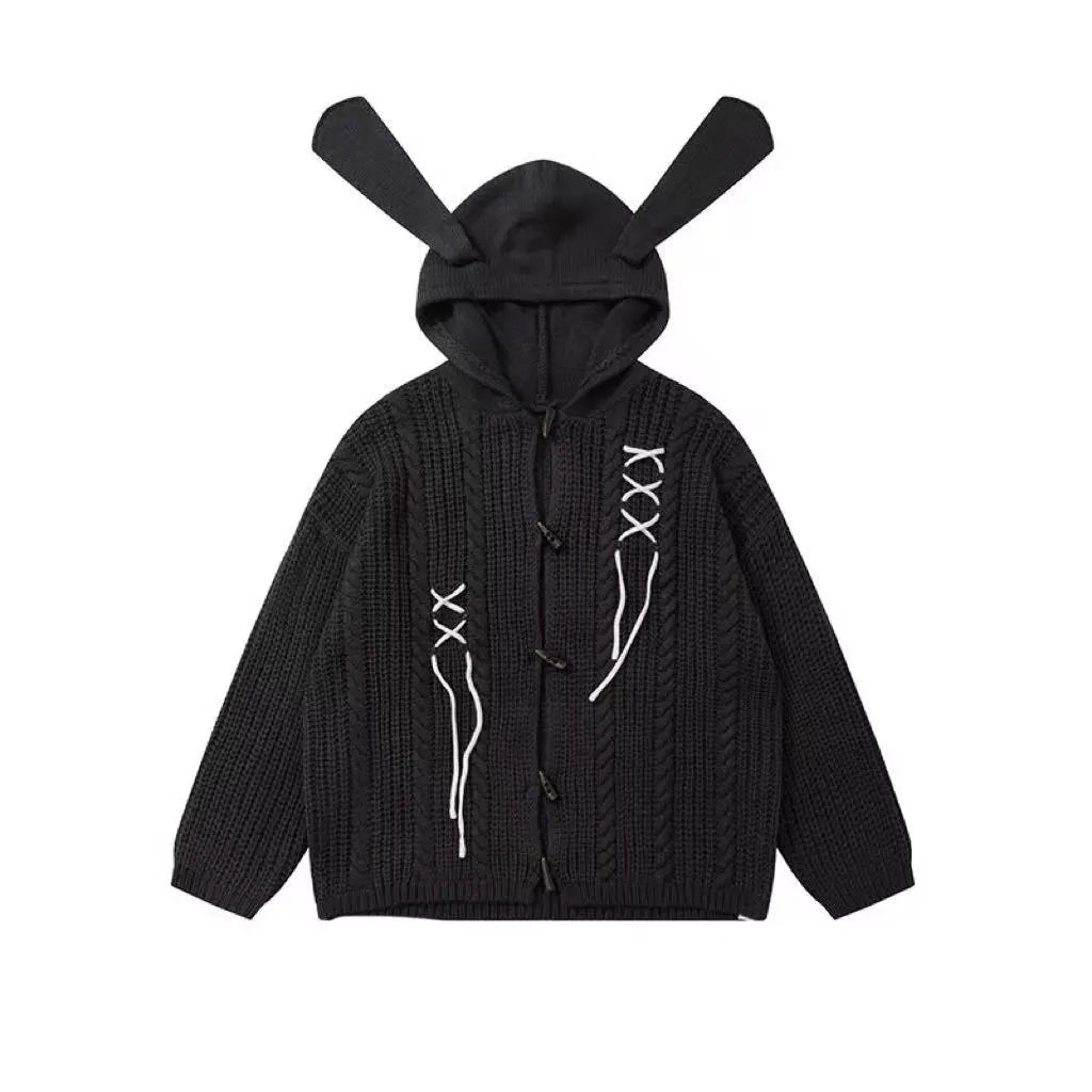 Vintage Toggle Button Relaxed Knit Cardigan   OL2088