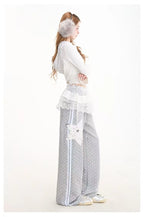 Star Patch Relaxed Straight Sweatpants   OL2089