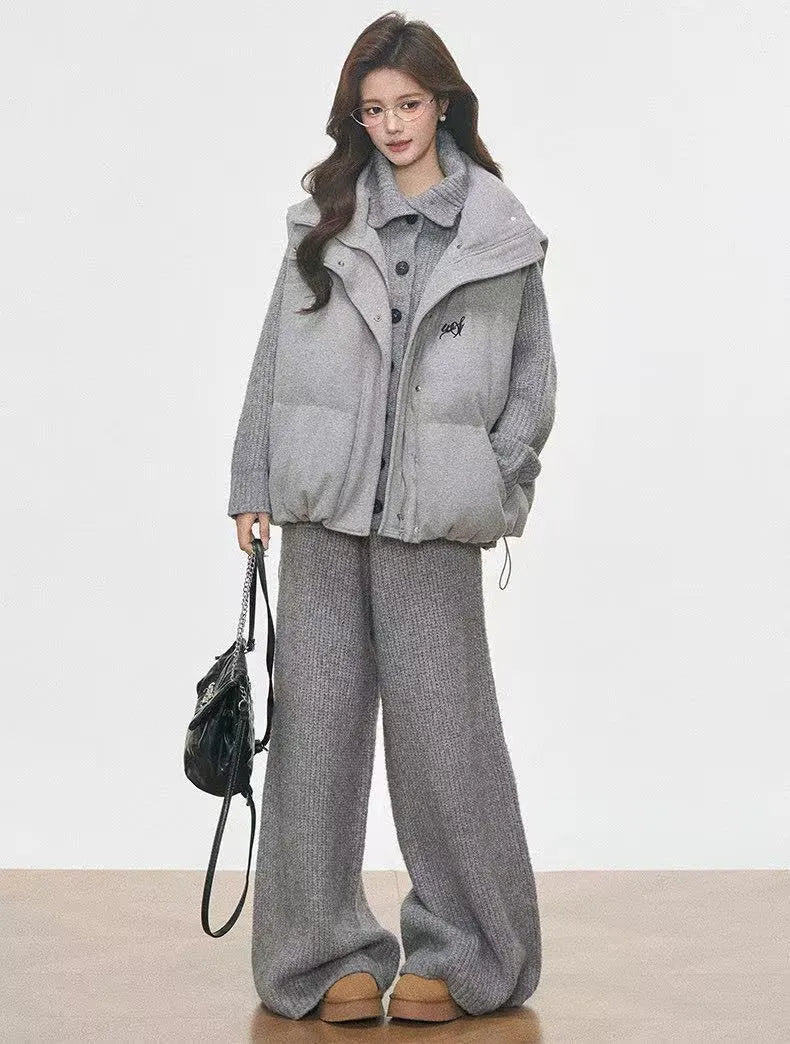 Layered Padded Vest Two Piece Set   OL2092