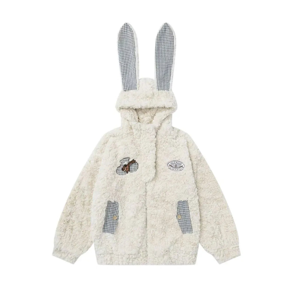 Bunny Ear Sherpa Padded Jacket   OL2093