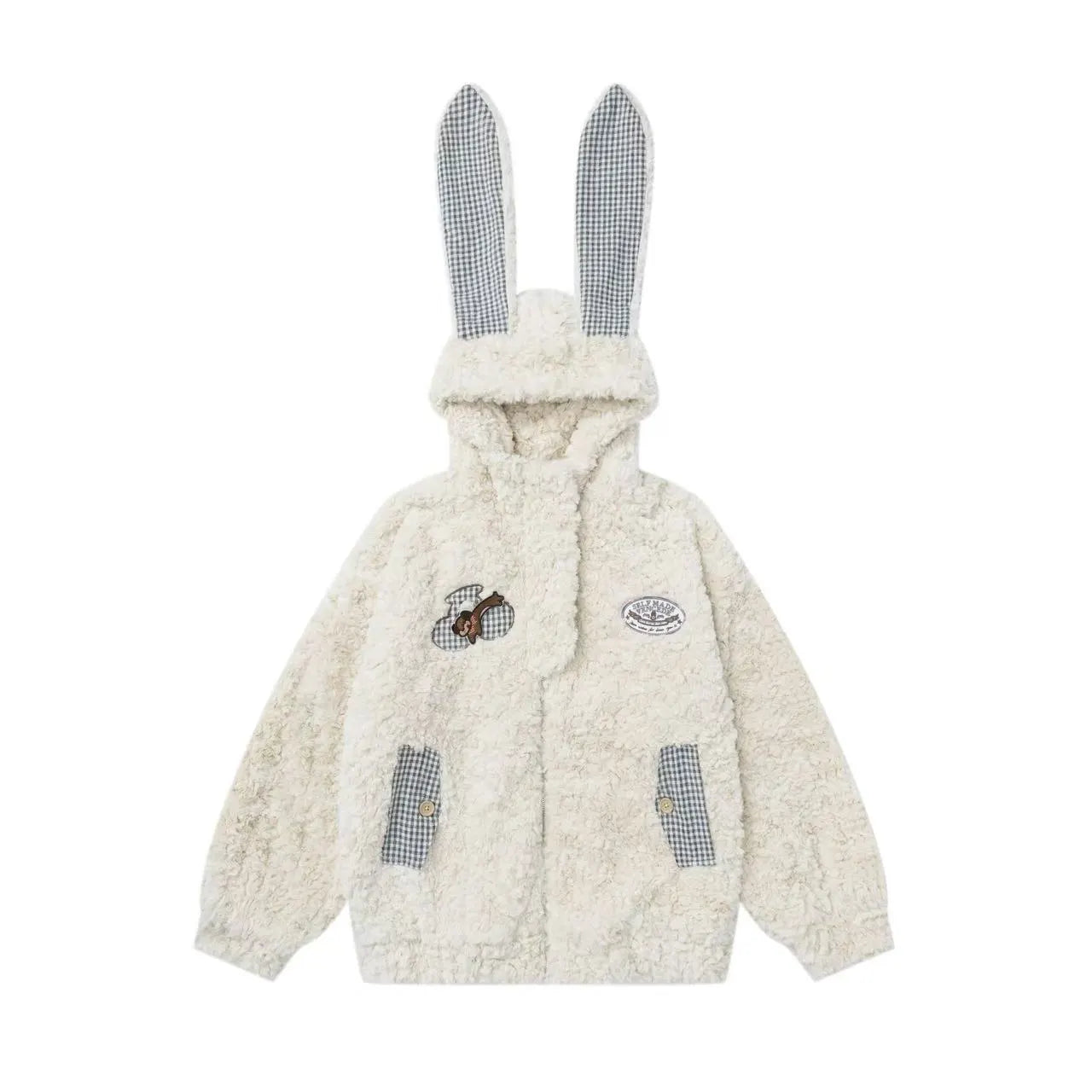 Bunny Ear Sherpa Padded Jacket   OL2093