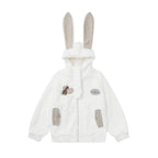 Bunny Ear Sherpa Padded Jacket   OL2093